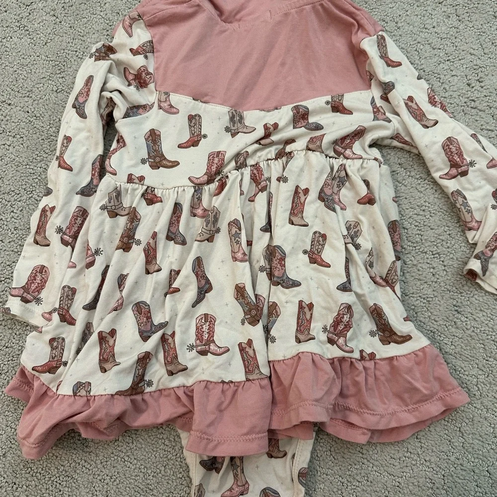 Angel Dear Dusty Pink Baby Romper with Snap Front